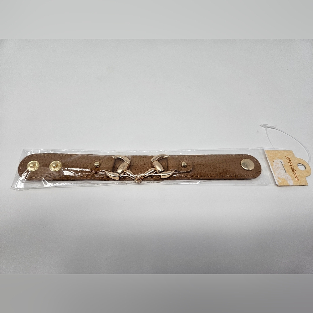 Snaffle Bit Cuff Style Snap Bracelet